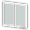 150x210 Műanyag ablak vagy ajtó, Kétszárnyú Ablakszárnyban, Fix Fix, Neo